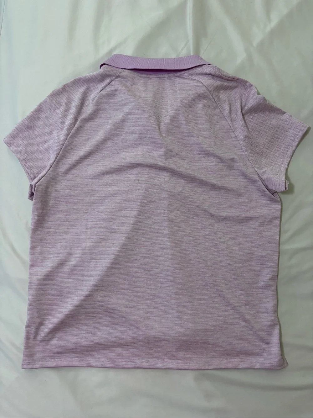 adidas Lavender Heather Short Sleeve Polo Shirt